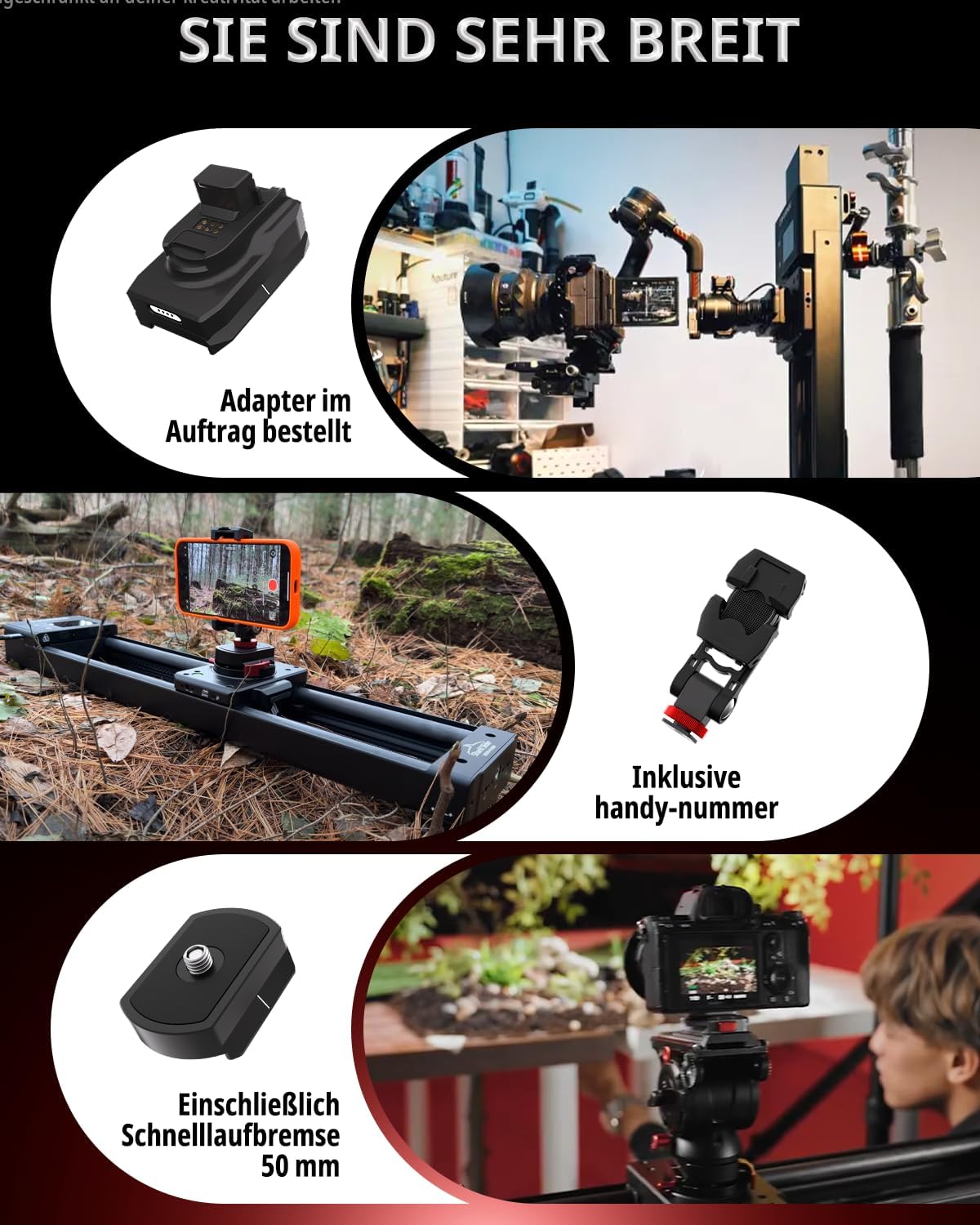 Shark Slider Nano II-660 Motorisierter Kamera Slider,Mobile APP/IPS-Touchscreen-Steuerung,360°-Panoramaaufnahme, kompatibel mit DJI RS2, RS2 Pro, RS3 Pro, RS4, RS4 Pro Stabilisatoren