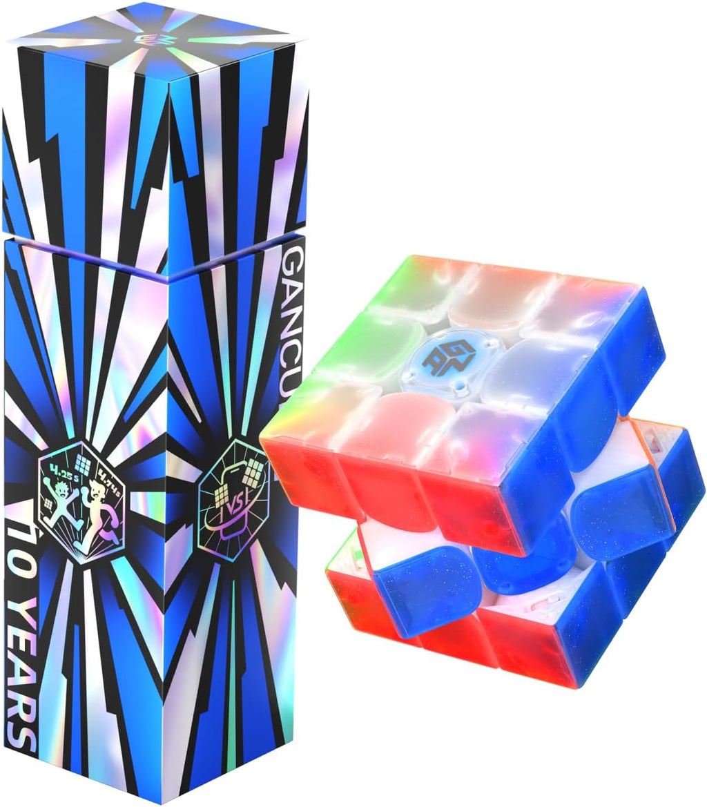 12 ui Maglev Smart-Speed-Würfel 3x3 mit PowerPod, Intelligenter Magnetwürfel über Bluetooth für Online-Spiele/KI-Training, Puzzlewürfel für Kinder und Erwachsene, 10 Jahre